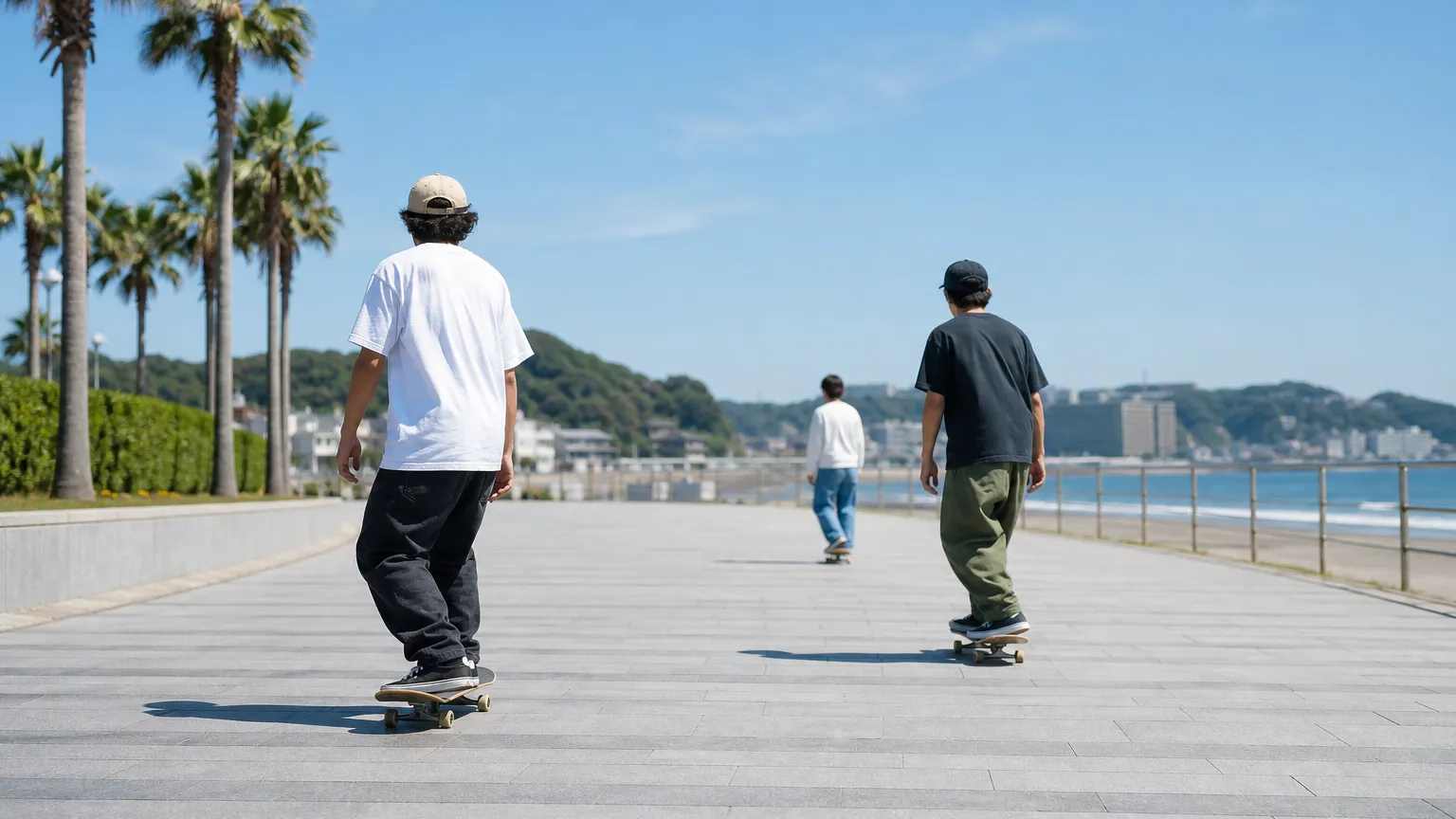 People skateboarding outdoors in daylight (photo goal)
